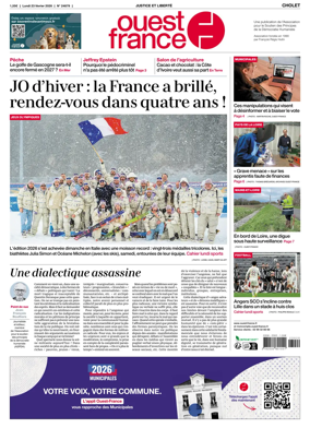 Cover of Ouest France (Cholet)