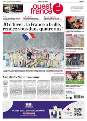 Cover of Ouest France (Lorient)
