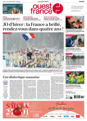 Cover of Ouest France (Nantes)