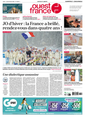 Cover of Ouest-France (Quimperle Concarneau)