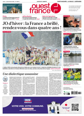 Cover of Ouest France (Saint-Nazaire La Baule Guerande)