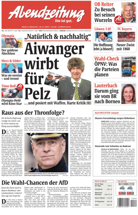 Cover of Abendzeitung Munchen