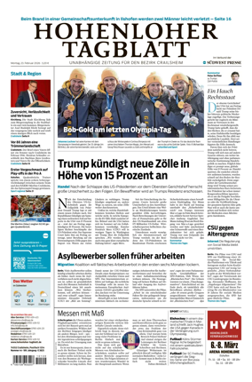 Cover of Hohenloher Tagblatt