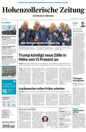 Cover of Hohenzollerische Zeitung