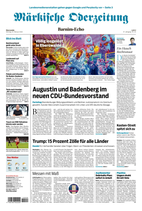 Cover of Markische Oderzeitung Eberswalde