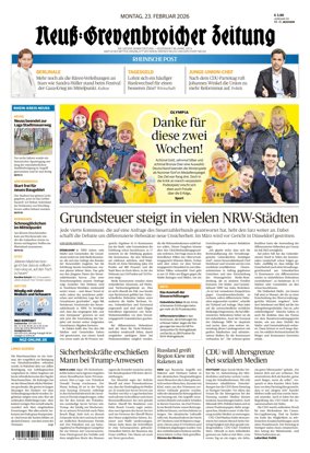 Cover of Neuss-Grevenbroicher Zeitung Neuss