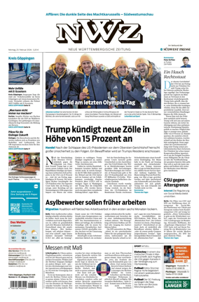 Cover of NWZ – Neue Wurttembergische Zeitung