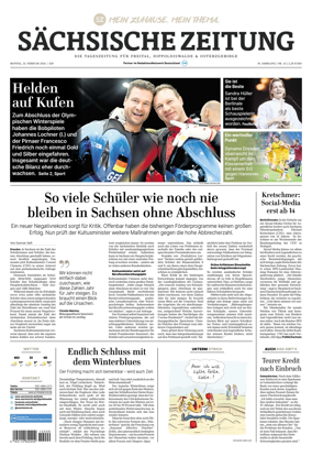 Cover of Sachsische Zeitung (Freital Dippoldiswalde & Osterzgebirge)