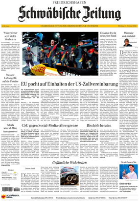 Cover of Schwabische Zeitung (Friedrichshafen)