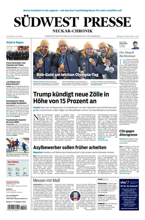 Cover of SUDWEST PRESSE - Neckar-Chronik