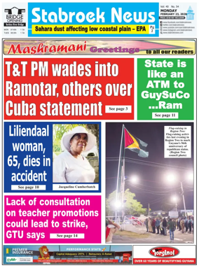Cover of Stabroek News