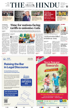 Cover of The Hindu (Chennai)