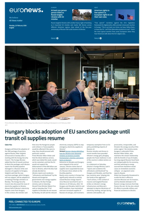 Cover of EuroNews (English Edition)