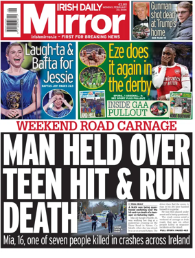 Cover of Irish Daily Mirror