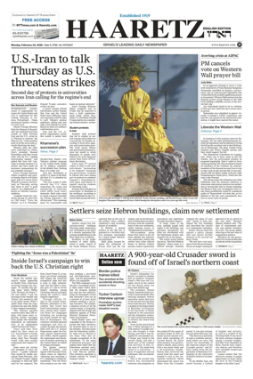 Cover of Haaretz english edition