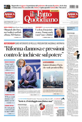 Cover of Il Fatto Quotidiano