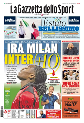 Cover of La Gazzetta dello Sport - Roma