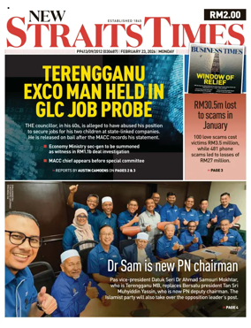 Cover of New Straits Times