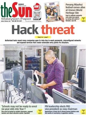 Cover of The Sun (Malaysia)