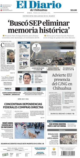 Cover of El Diario de Chihuahua