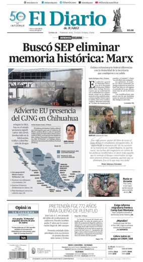 Cover of El Diario de Juarez