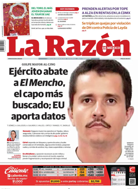 Cover of La Razon de Mexico