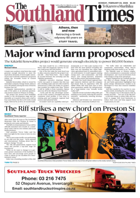 Cover of The Southland Times