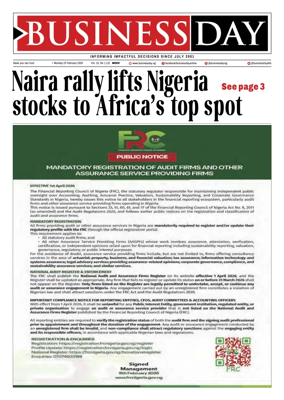 Cover of Business Day (Nigeria)