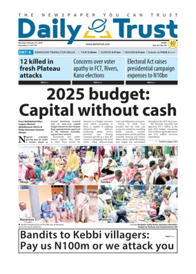 Cover of Daily Trust