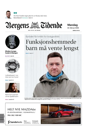 Cover of Bergens Tidende