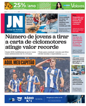 Cover of Jornal de Noticias