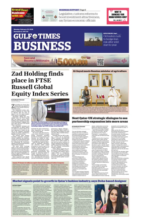 Cover of Gulf Times Business