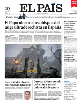 Cover of EL PAIS primera edicion