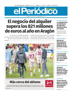 Cover of El Periodico Aragon