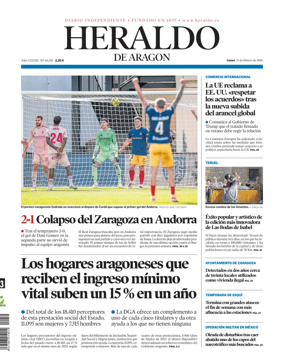 Cover of Heraldo de Aragon