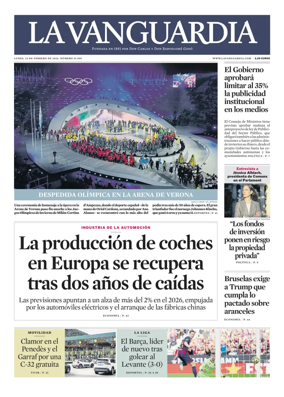 Cover of La Vanguardia