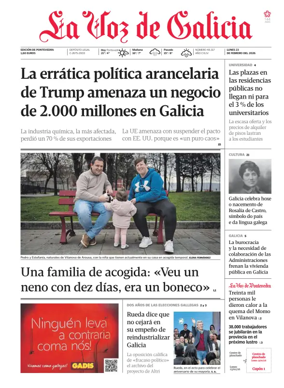 Cover of La Voz de Galicia (Arousa)