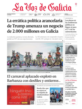 Cover of La Voz de Galicia (Barbanza)