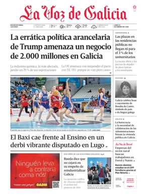 Cover of La Voz de Galicia (Ferrol)