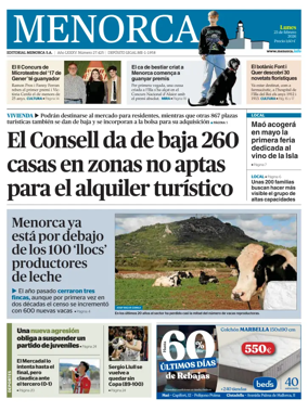 Cover of Menorca Diario Insular