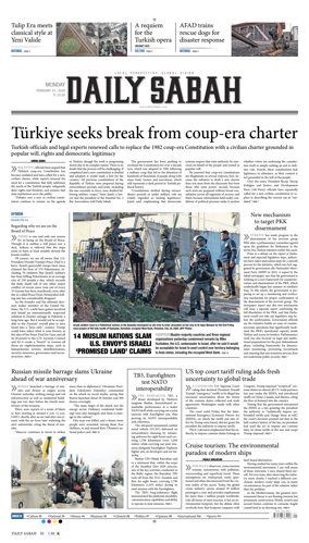 Cover of Daily Sabah (Turkey)
