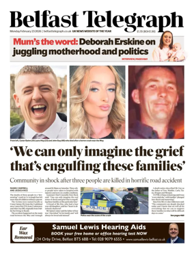 Cover of Belfast Telegraph