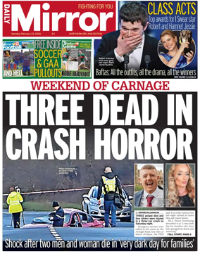 Cover of Daily Mirror (Northern Ireland)