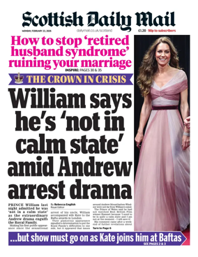 Cover of Scottish Daily Mail