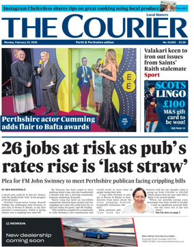Cover of The Courier & Advertiser (Perth and Perthshire Edition)