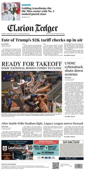 Cover of Clarion Ledger