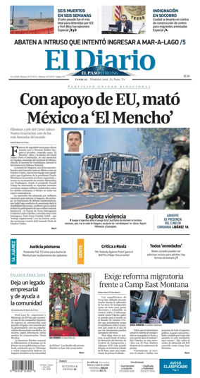 Cover of El Diario de El Paso