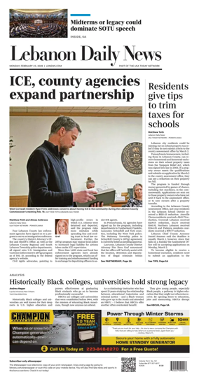 Cover of Lebanon Daily News