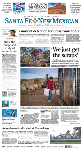 Cover of Santa Fe New Mexican