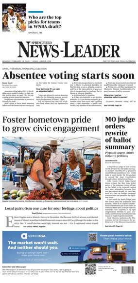 Cover of Springfield News-Leader